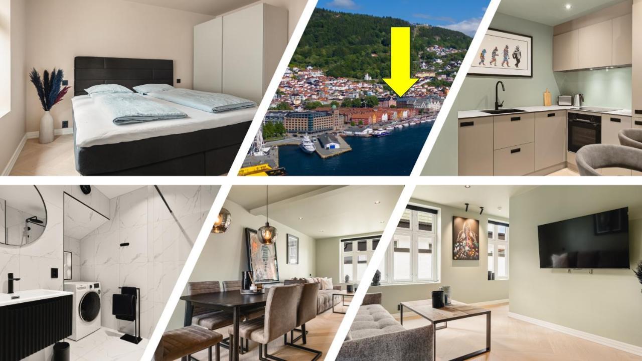 Bryggen // Floyen Living Apartment Bergen Luaran gambar